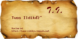 Tuss Ildikó névjegykártya
