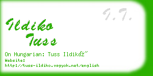 ildiko tuss business card